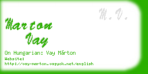 marton vay business card